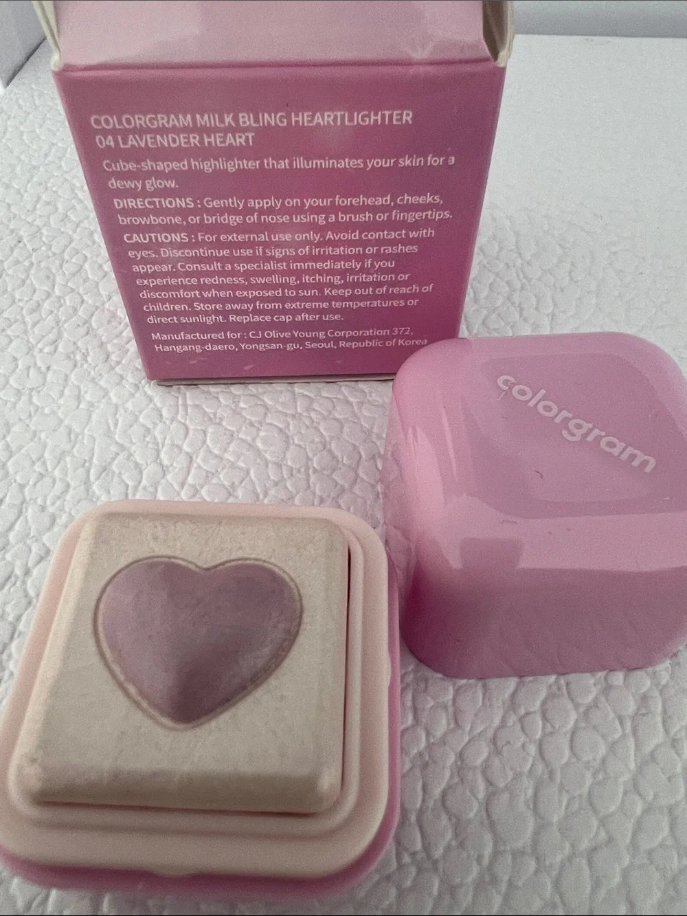 Colorgram Lavender Heart Highlighter & Glitter Dory Eye Shadow Palette Set